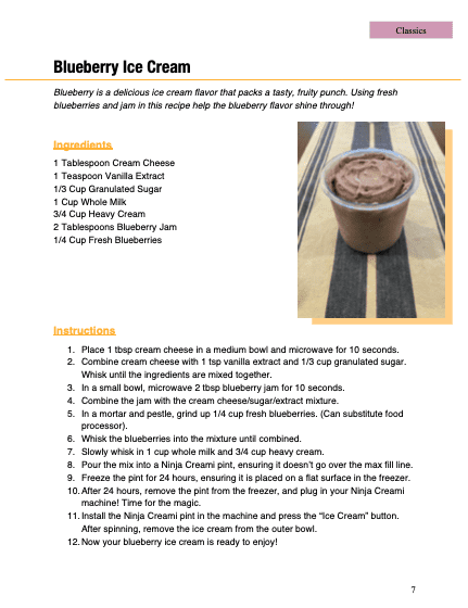 Blueberry Ice Cream Recipe